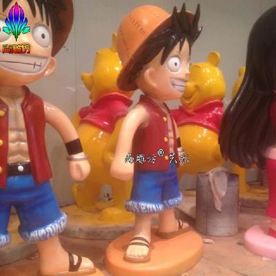 尚雕坊供應2015款Q版海賊王路飛創(chuàng)意玻璃鋼雕塑擺件